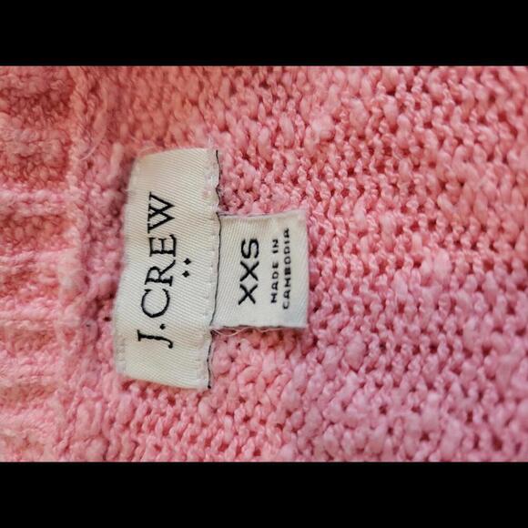 J Crew XXS pink cotton blend v neck sweater - Picture 3 of 4